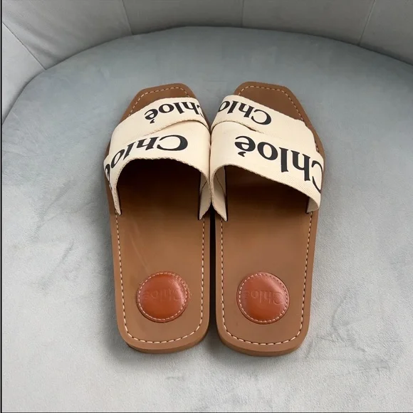 Chloe Woody Logo Slide Sandal - Picture 2 of 3